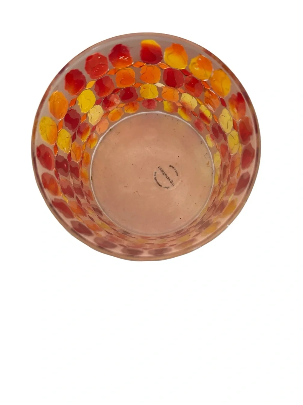 🫶🏻 70’s Vintage Mosaic Glass Candle Holder